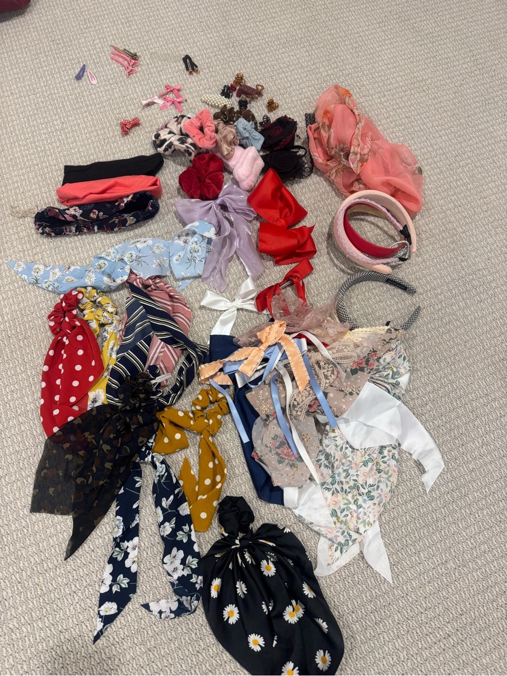 Assorted  Hair Accessories Pack - Multi-Color Headbands & Bows